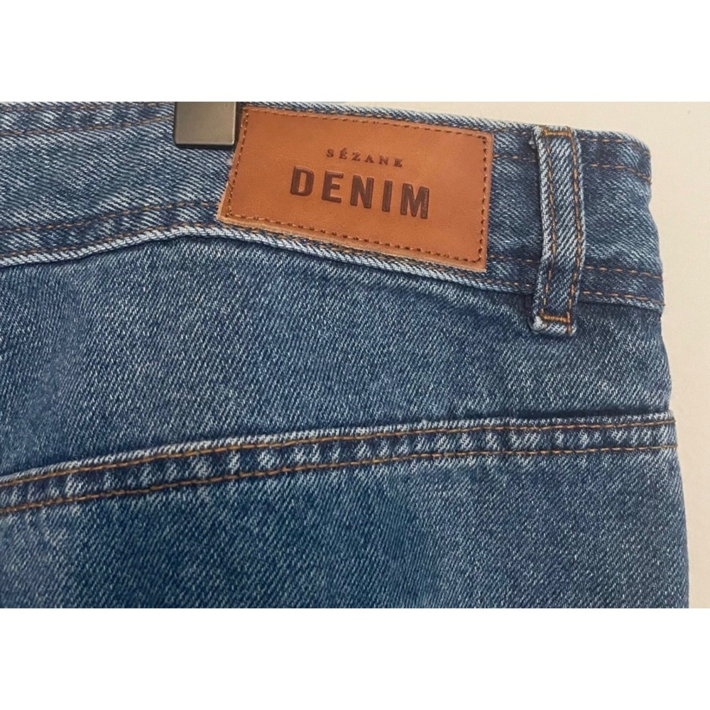 Sezane Le Crop jeans wide leg fr 46 high rise denim classic boho preppy casual - Picture 5 of 6